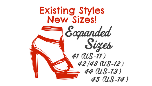 New Sizes Expanded US11 US 12US13 US14
