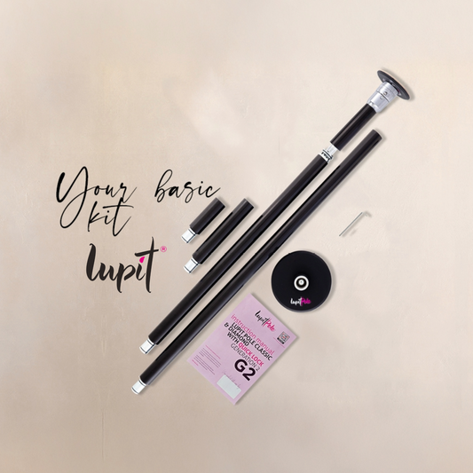 Lupit Pole Classic G2, Quick Lock™, Powder Coated Black, 45mm - Kinky-shoes