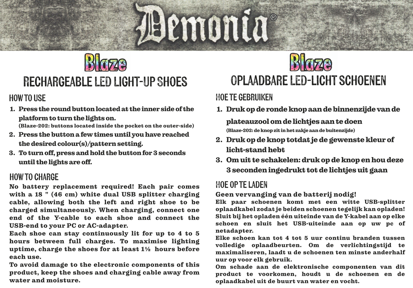 DemoniaCult Blaze 202 - Kinky-shoes