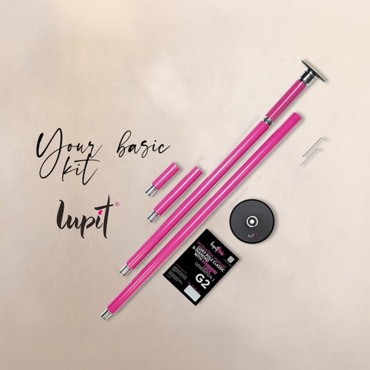 Lupit Pole Classic G2, Standard Lock, Powder Coated Pink, 45mm - Kinky-shoes