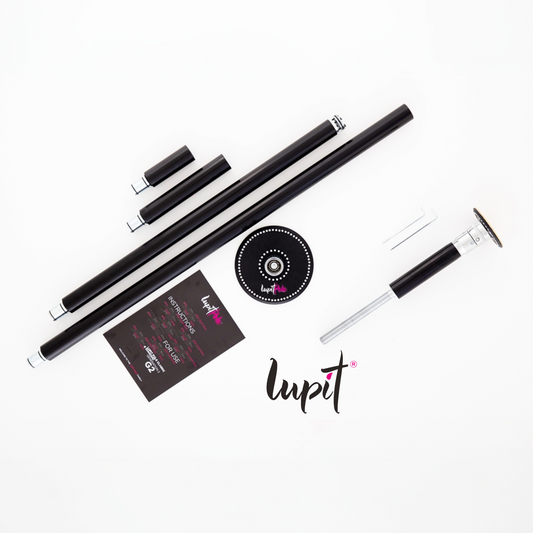 Lupit Pole Diamond G2, Quick Lock™, Powder Coated Black, 45mm - Kinky-shoes