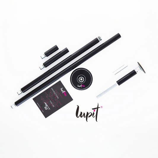 Lupit Pole Diamond G2, Standard Lock, Powder Coated Black, 45mm - Kinky-shoes