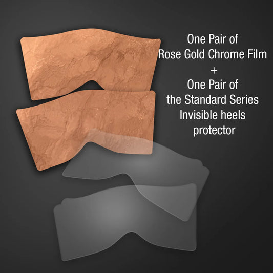 Pole Mom Design Rose Gold Chrome Repair Wrap + Standard Series Protectors | For 8" Flamingo Heels - Kinky-shoes