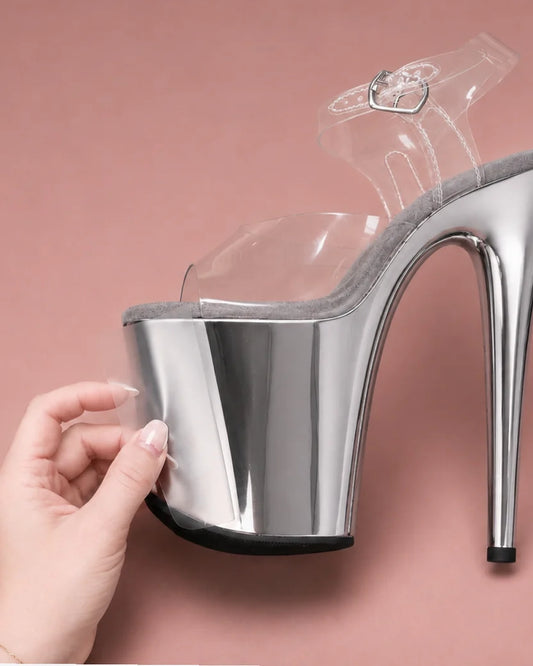 Pole Mom Design Invisible Shoe Protectors | For 8" Jewel Heels Sandals