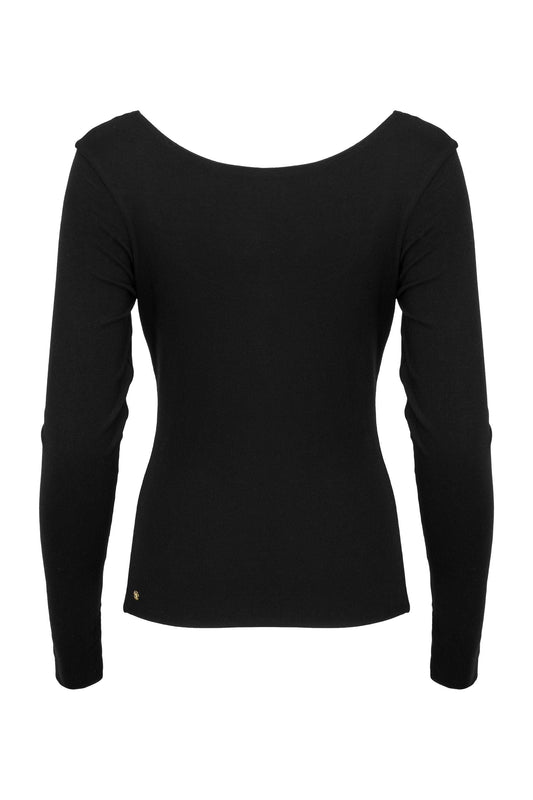 Jane Reversible Long Sleeve Top - Black - Kinky-shoes