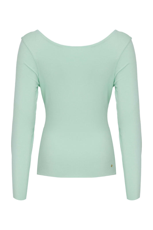 Jane Reversible Long Sleeve Top - Pistacchio - Kinky-shoes