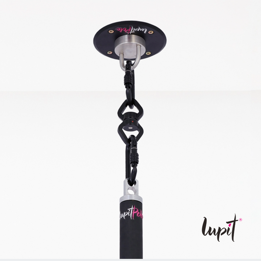 Lupit Aerial Flying Pole Classic | Rubber Black | 2000 mm - 45 mm - Kinky-shoes