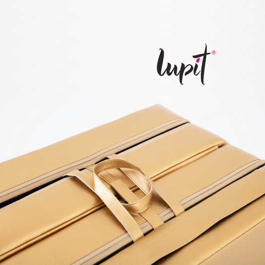 Lupit Crash Mat Round Premium Gold Metallic | 150 cm - 12 cm - Kinky-shoes