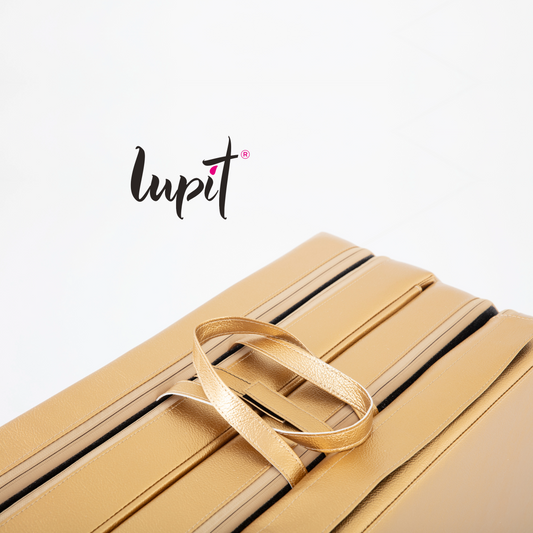 Lupit Crash Mat Round Premium Gold Metallic | 150 cm - 8 cm - Kinky-shoes