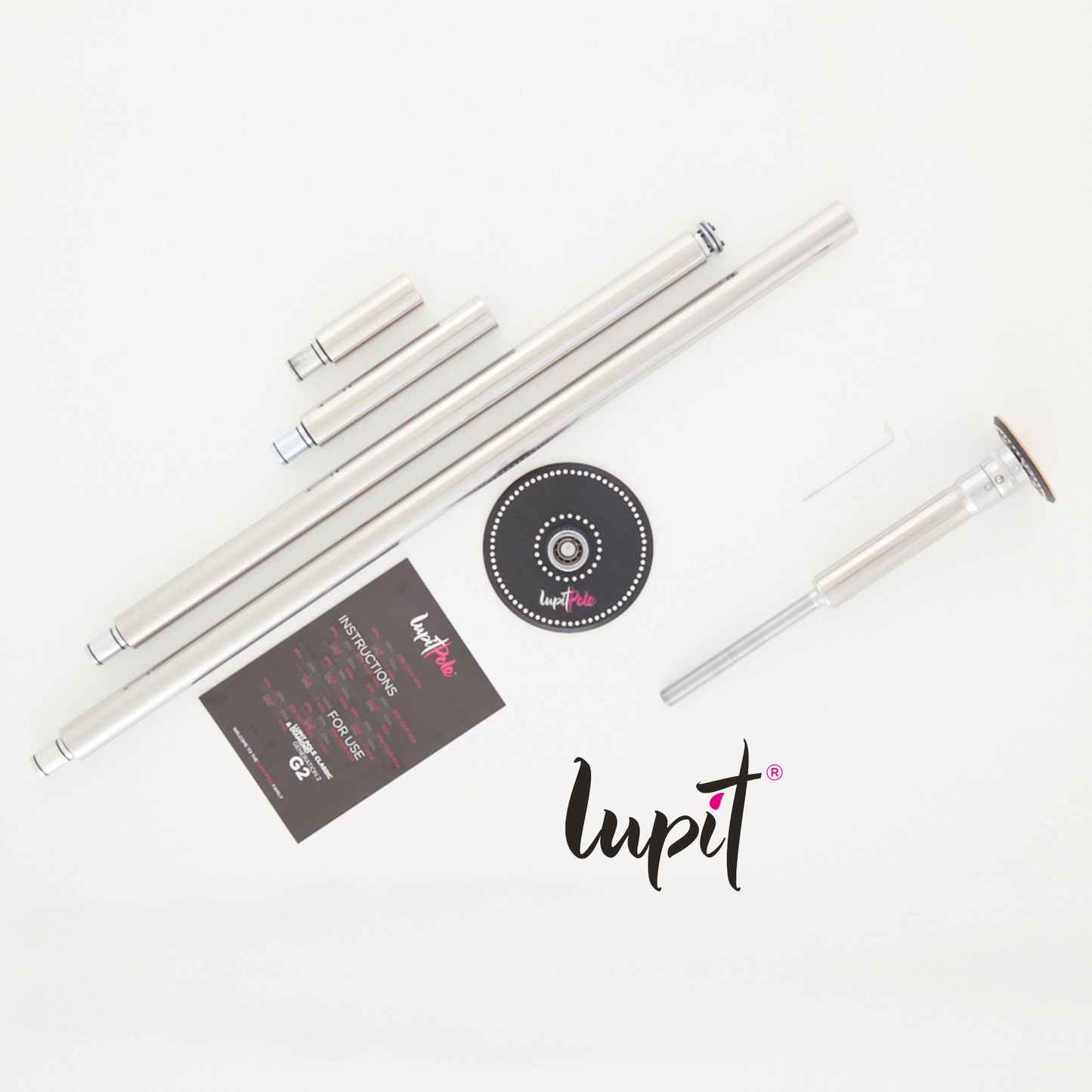 Lupit Pole Diamond G2, Quick Lock™ Chrome, 42mm - Kinky-shoes