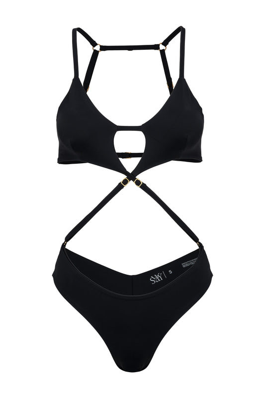 Alethea Pole Dance Bodysuit - Black - Kinky-shoes