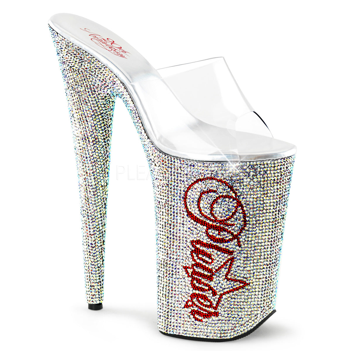 Pleaser 20th Anniversary Special Edition Peep Toe Muiltje (Decoratie) - Kinky-shoes