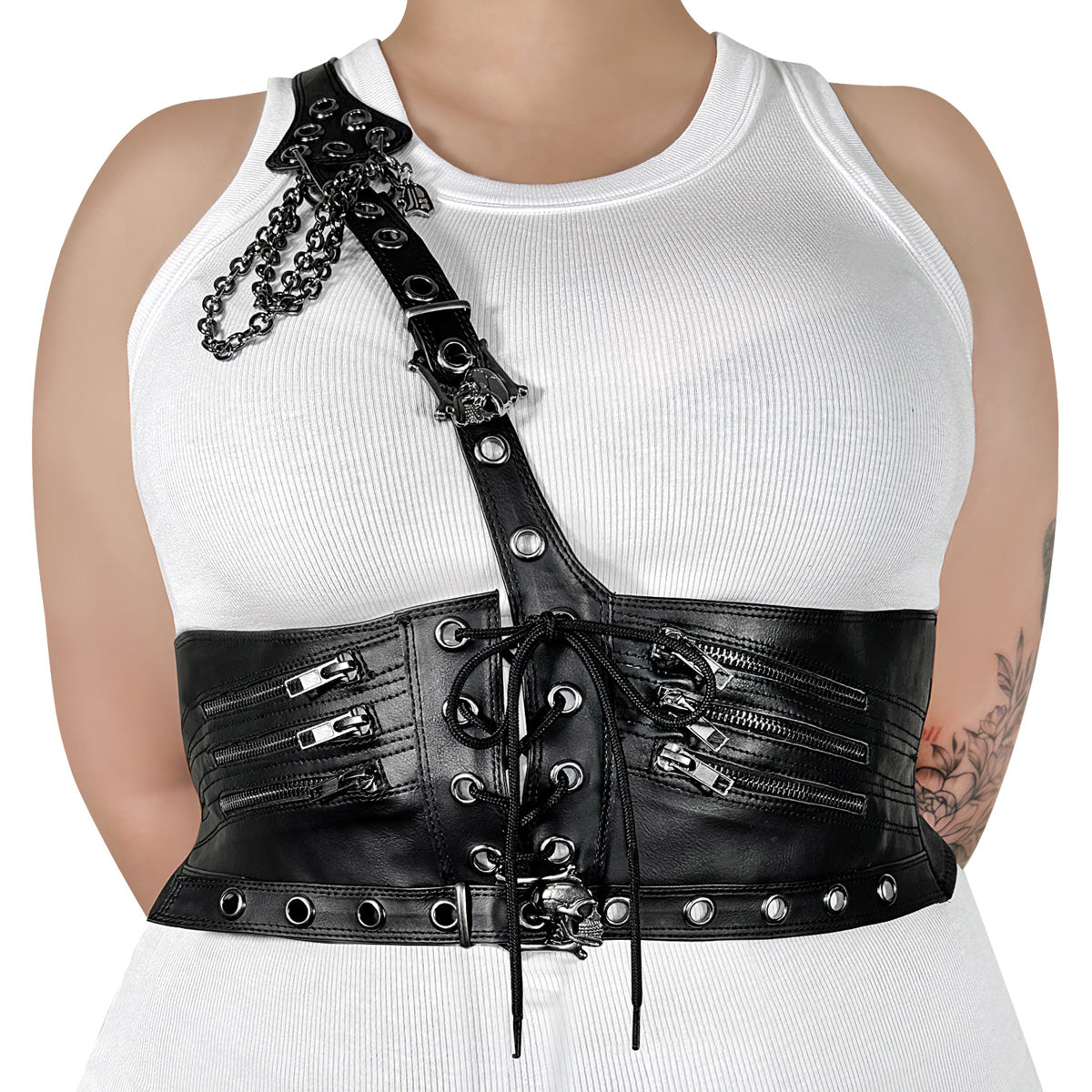 DemoniaCult DA 105 - Taille Riem - Waist Harness - Kinky-shoes