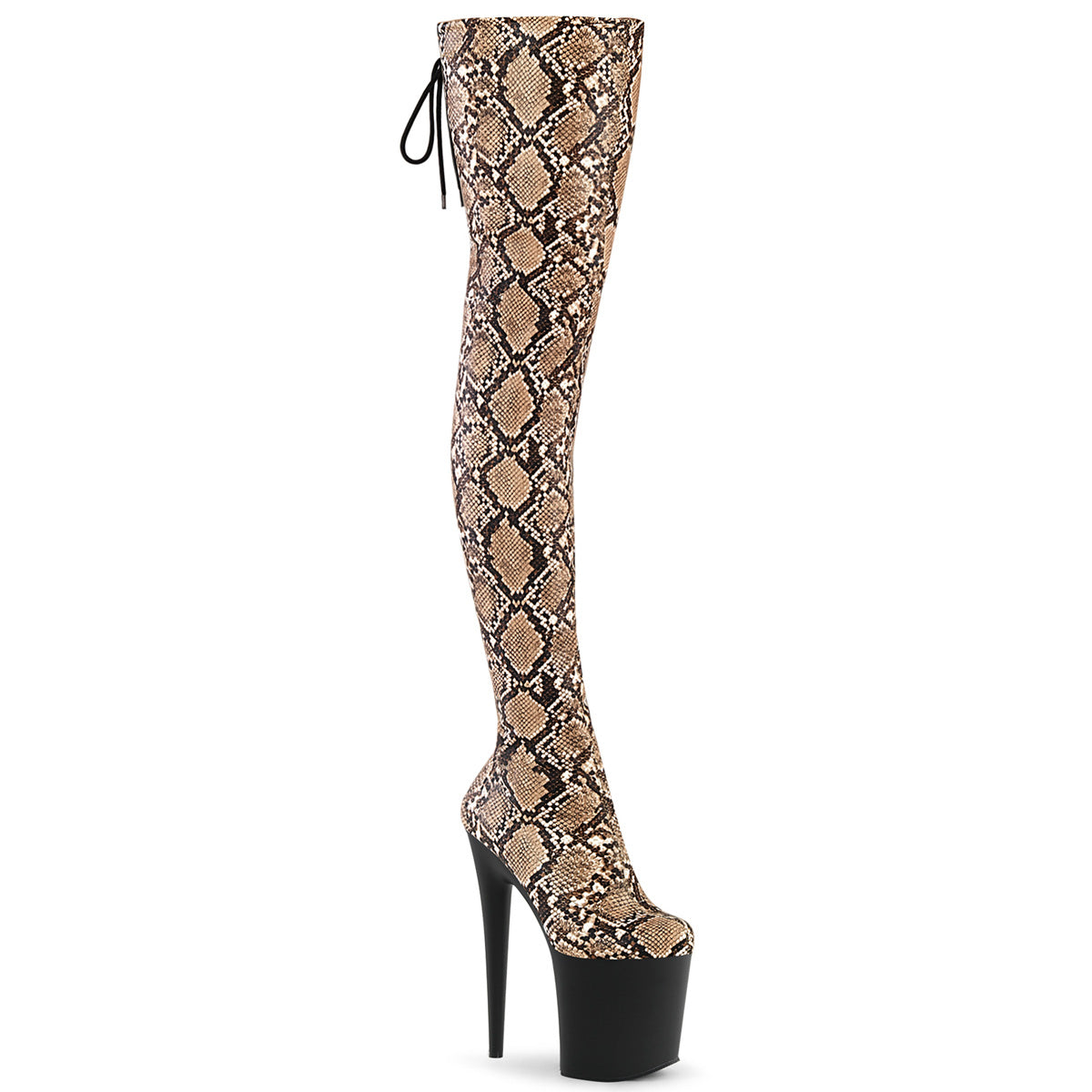 brown snake print boots