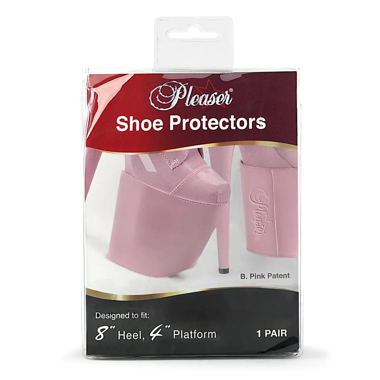 8" | Pleaser Shoe Protectors Lichtroze - Kinky-shoes