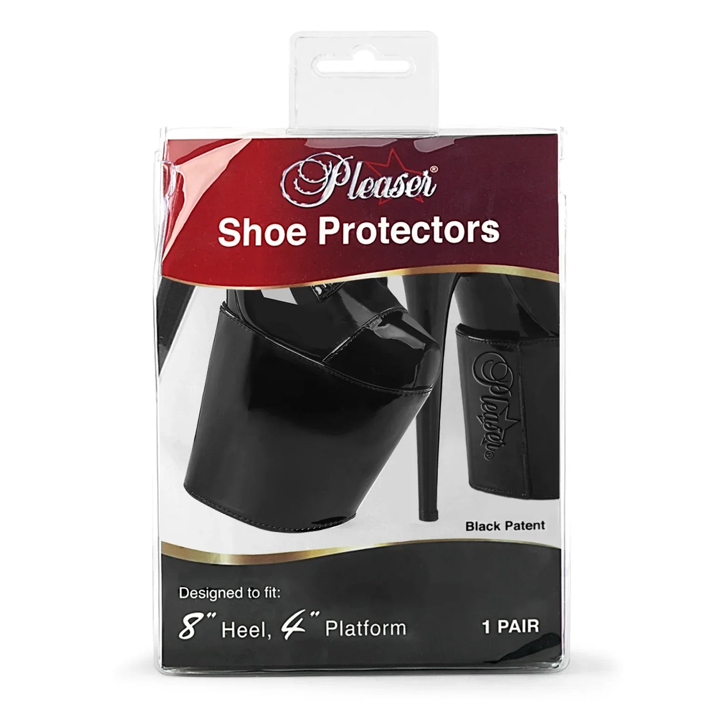 8" | Pleaser Shoe Protectors Zwart - Kinky-shoes