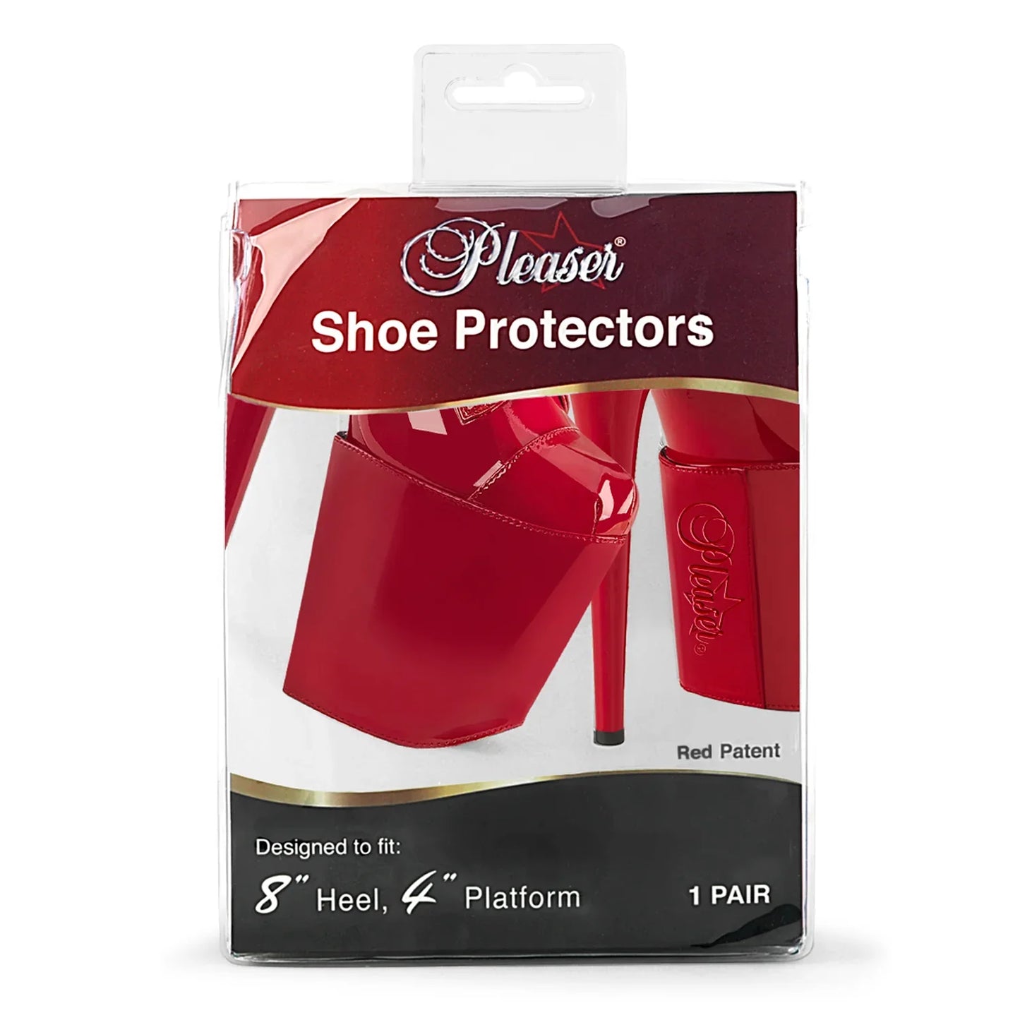 8" | Pleaser Shoe Protectors Rood - Kinky-shoes