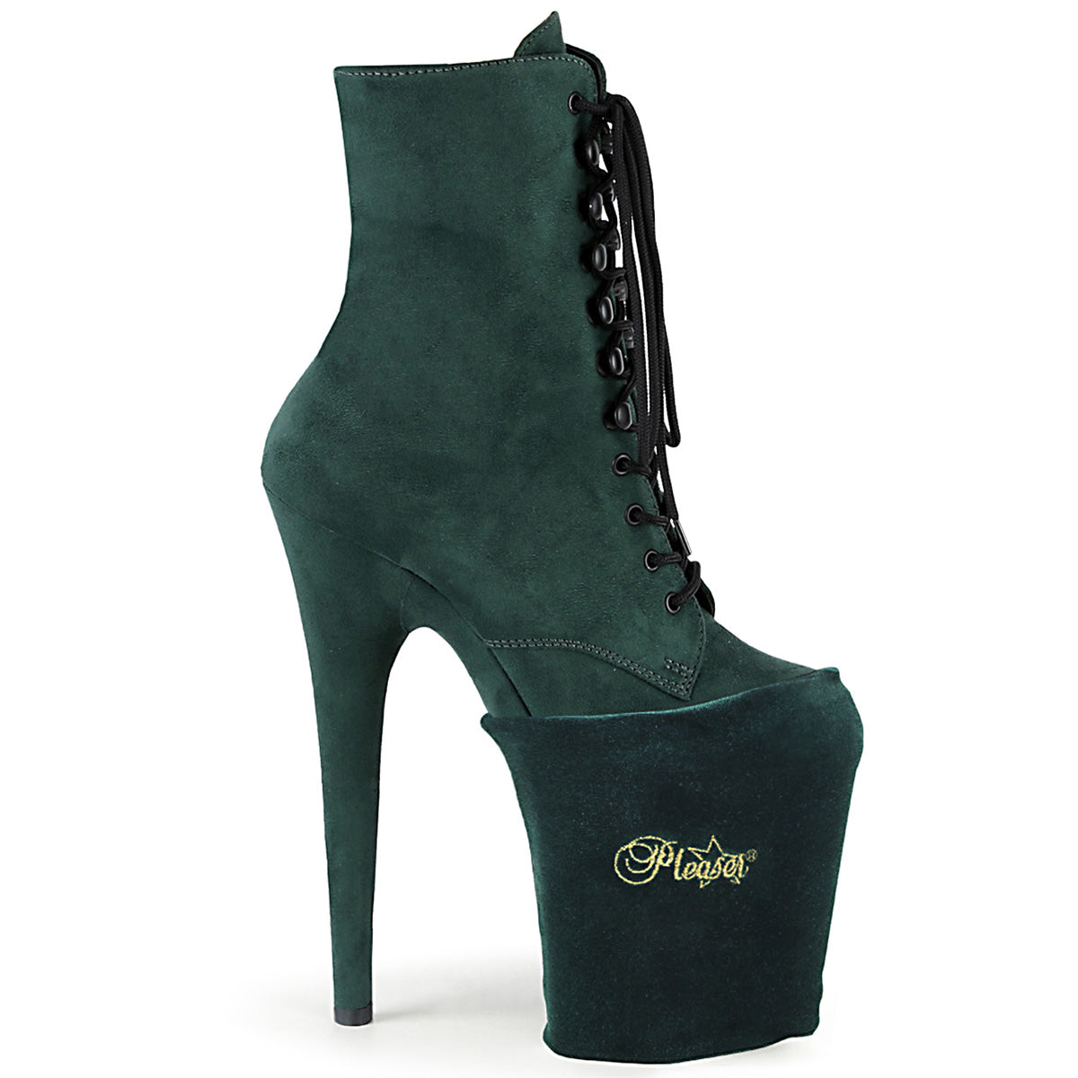 Green velvet outlet booties