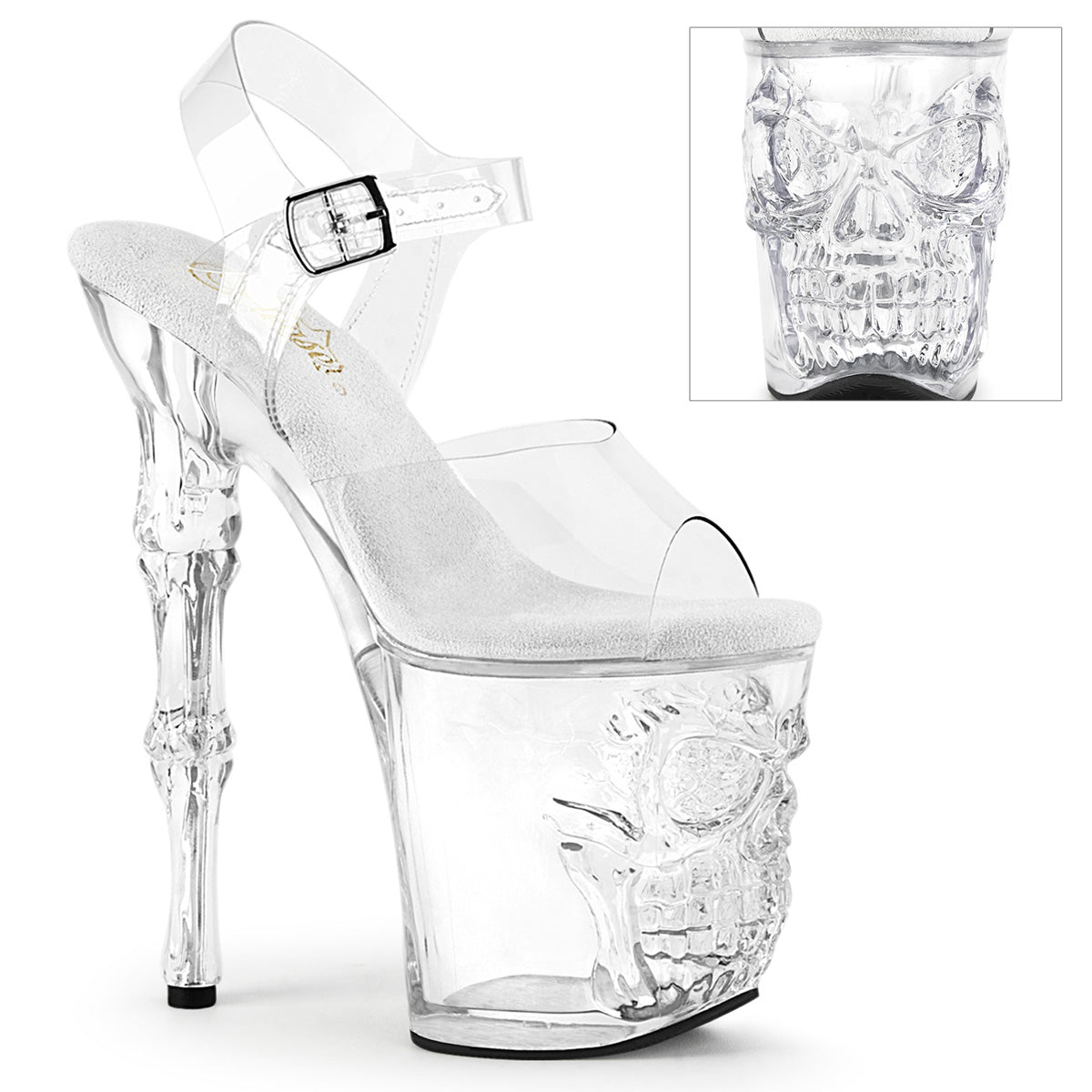 Pleaser clear sales heels