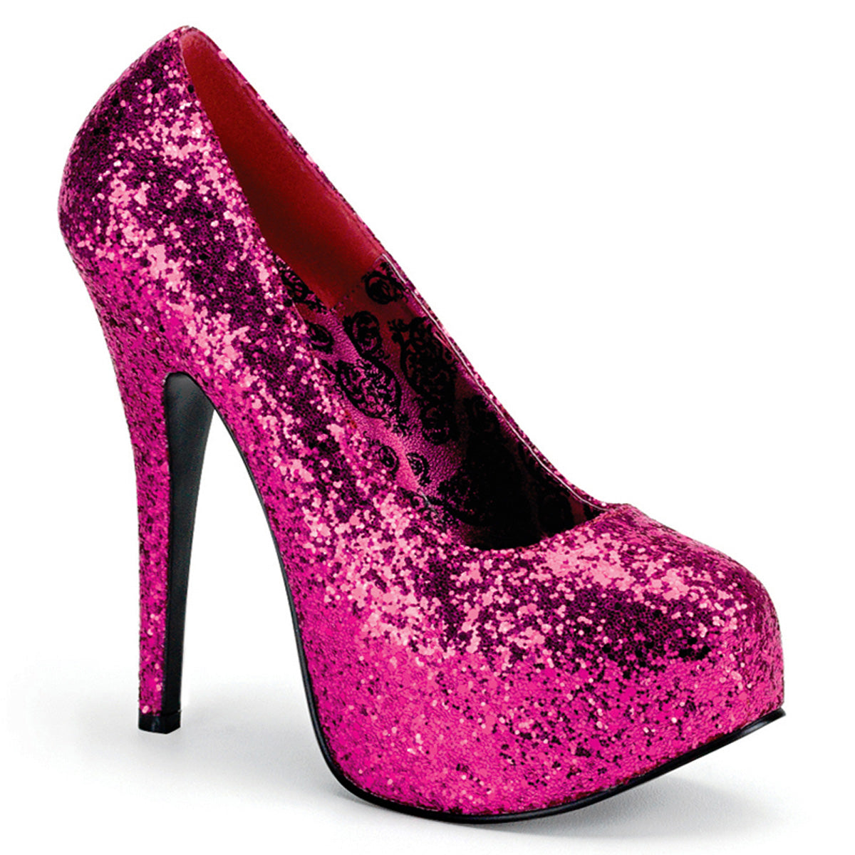 Pink glitter high heels shoes Clearance