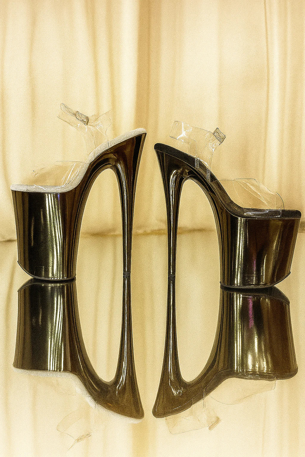 Pole Mom Design SKINS Black Chrome | For 8" Flamingo Heels