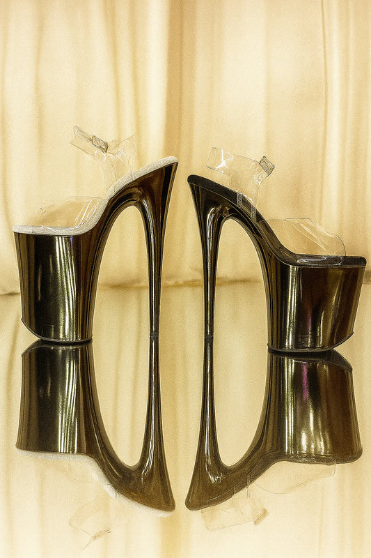 Pole Mom Design SKINS Black Chrome | For 9" Infinity Heels