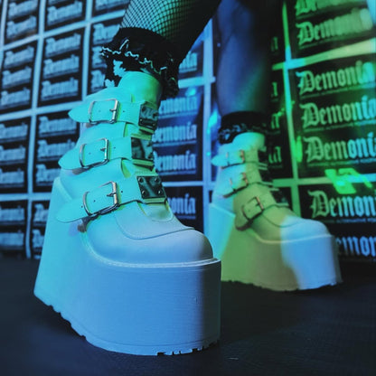 DemoniaCult Black Ruffle Bat Print Socks | DH 01