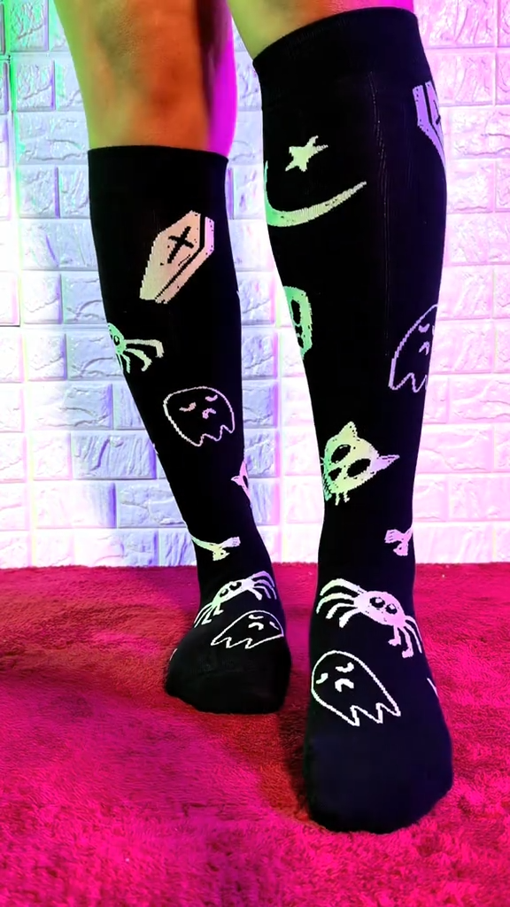 DemoniaCult Coffin Knee High Socks | DH 201
