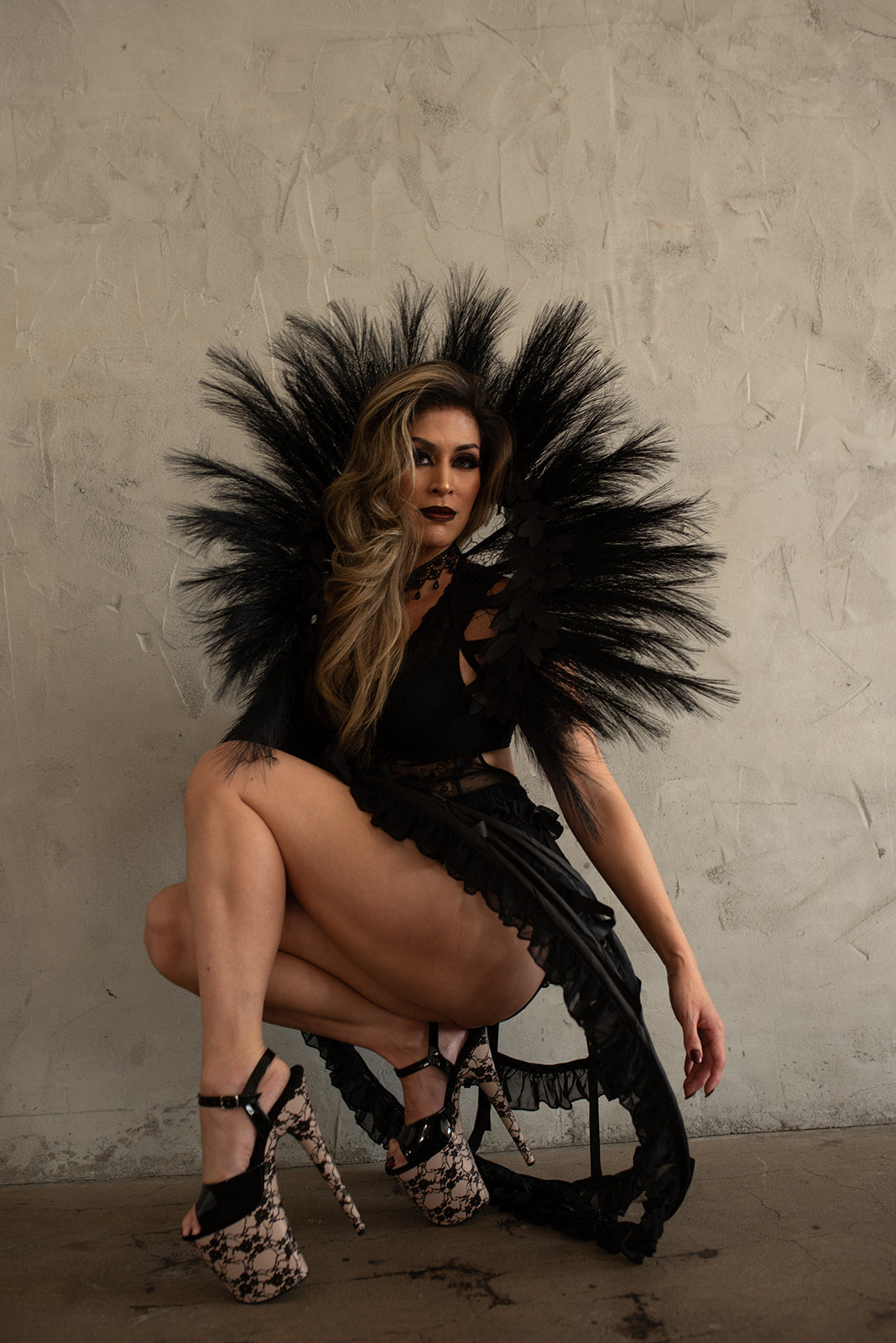 Pole Mom Design SKINS Vintage Lace + Pro Series Protectors | For 8" Flamingo Heels