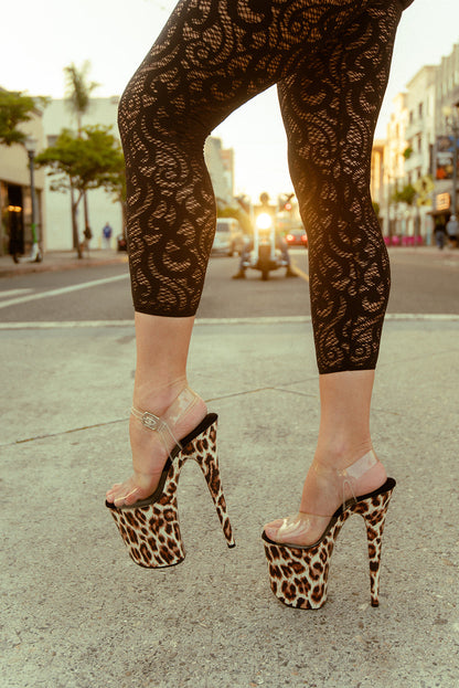 Pole Mom Design SKINS Wild Thing (Leopard Print) + Pro Series Protectors | For 8" Flamingo Heels