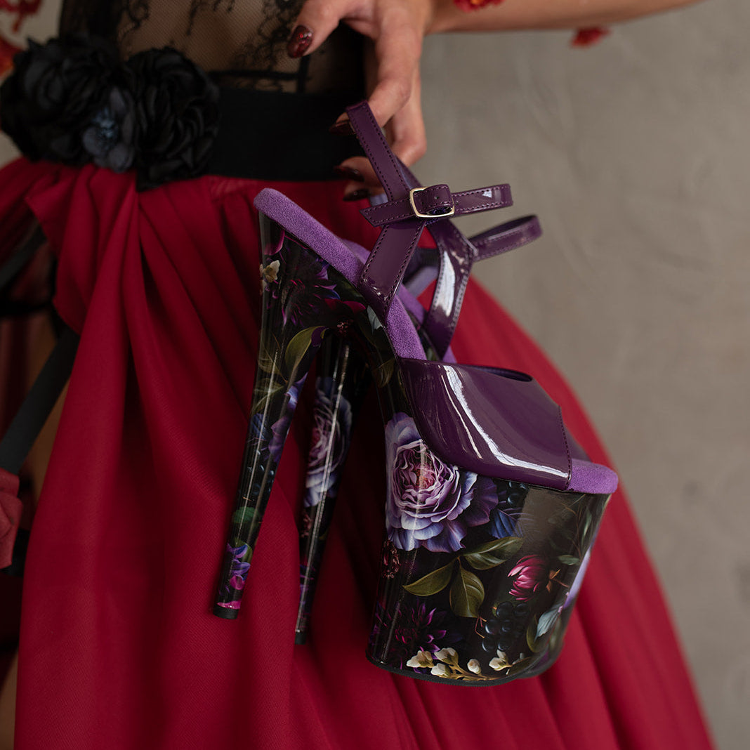 Pole Mom Design SKINS Midnight Florals + Pro Series Protectors | For 9" Infinity Heels