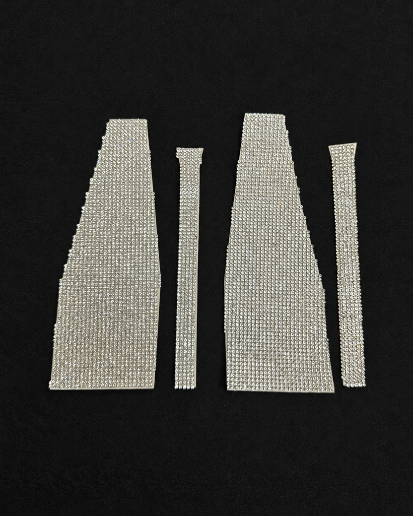 Pole Mom Design Rhinestone Arch Panels - Silver | For 8" Flamingo
