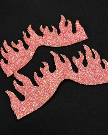 Pole Mom Design Rhinestone Flames - Diamond Inferno Add-Ons | For 8" Flamingo