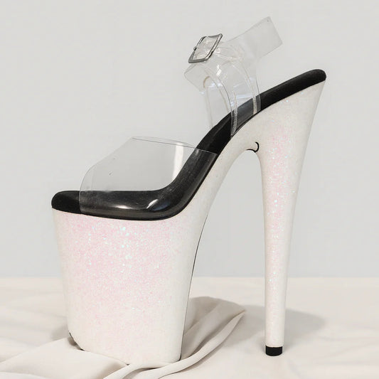 Pole Mom Design Glitter SKINS - Mermaid White Glitter | For 8" Flamingo Heels
