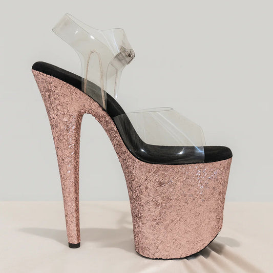Pole Mom Design Glitter SKINS - Rose Gold Glitter | For 8" Flamingo Heels