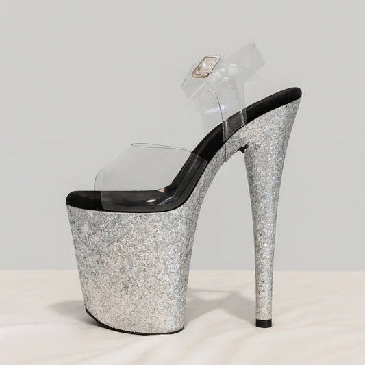 Pole Mom Design Glitter SKINS - Silver Glitter | For 8" Flamingo Heels