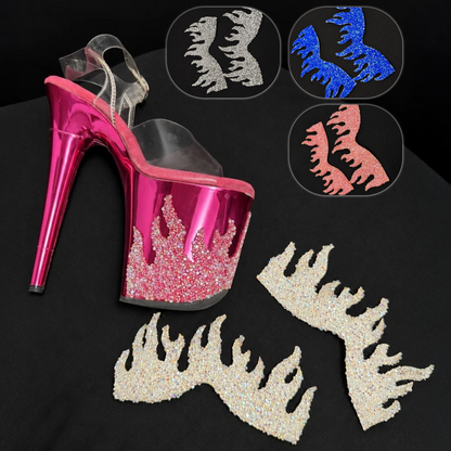 Pole Mom Design Rhinestone Flames - Diamond Inferno Add-Ons | For 8" Flamingo