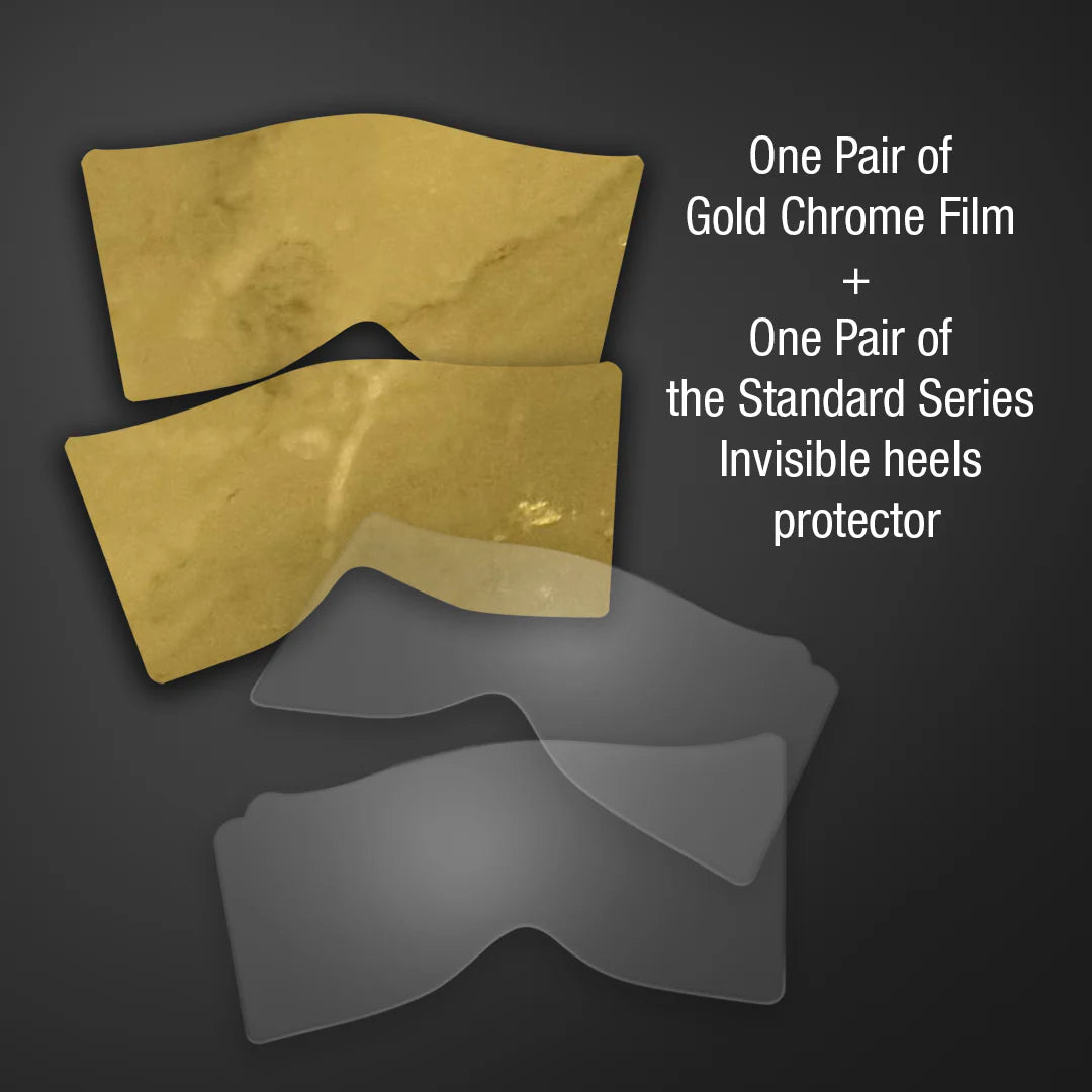 Pole Mom Design Gold Chrome Repair Wrap + Standard Series Protectors | For 8" Flamingo Heels - Kinky-shoes