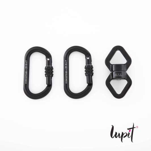 Lupit Aerial Silk Rigging Set (1x carabiner + 1x O ring)