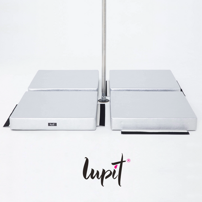 Lupit Crash Mat Square Multi-Use Premium Silver Metallic | 150 cm - 12 cm