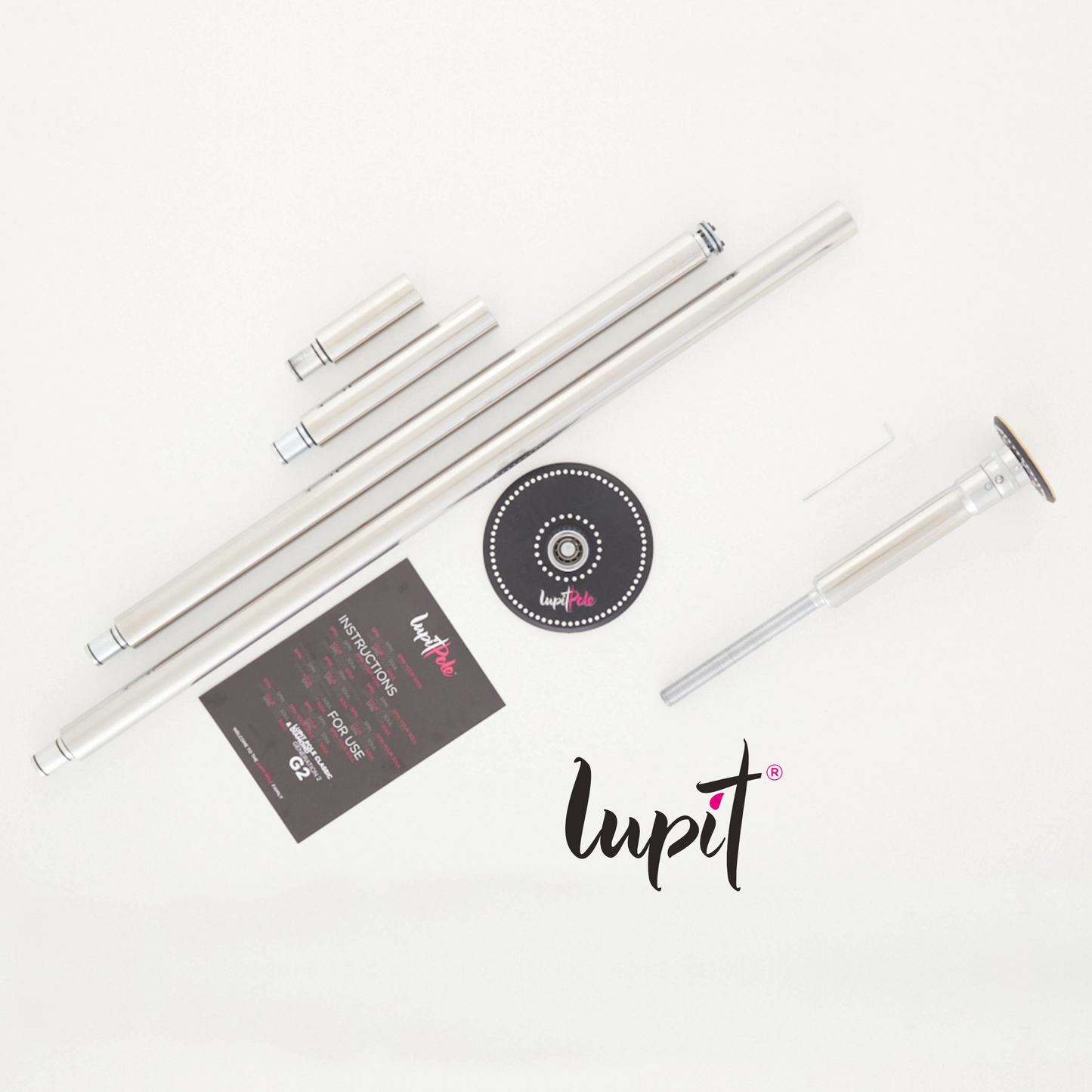 Lupit Pole Diamond G2, Quick Lock™ Chrome, 42mm