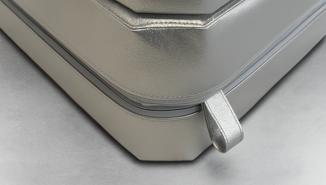 Lupit Crash Mat Round Premium Silver Metallic | 150 cm - 8 cm