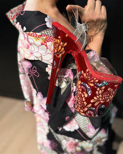 Pole Mom Design SKINS – Peony Empress 🌺🐍 | For 8" Flamingo