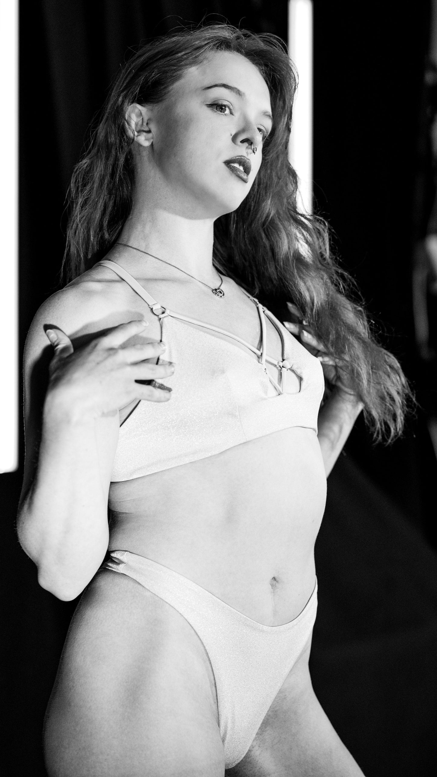 Temptress Strappy Pole Dance Top V2 - Champagne Gold