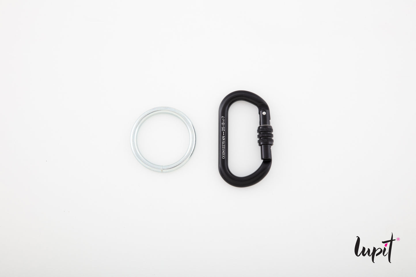 Lupit Aerial Silk Rigging Set (1x carabiner + 1x O ring)