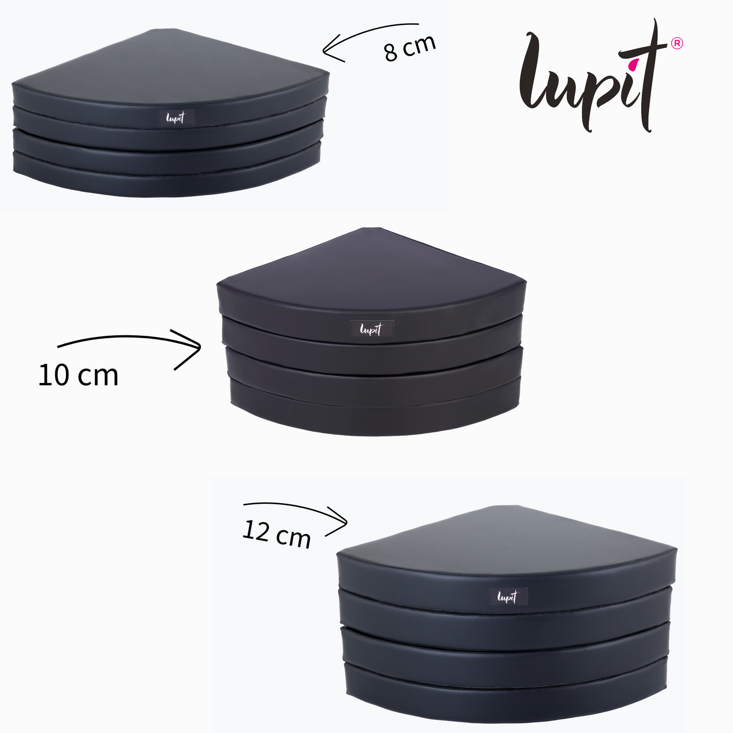 Lupit Crash Mat Round Standard Black | 120 cm - 10 cm