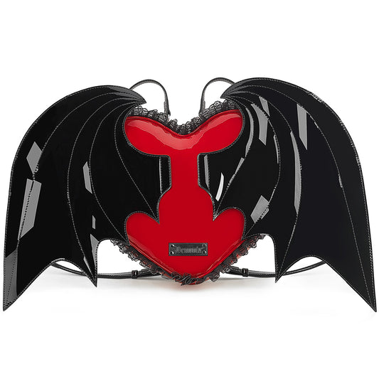 DemoniaCult HB 214 - Heart Shaped Batwing Backpack