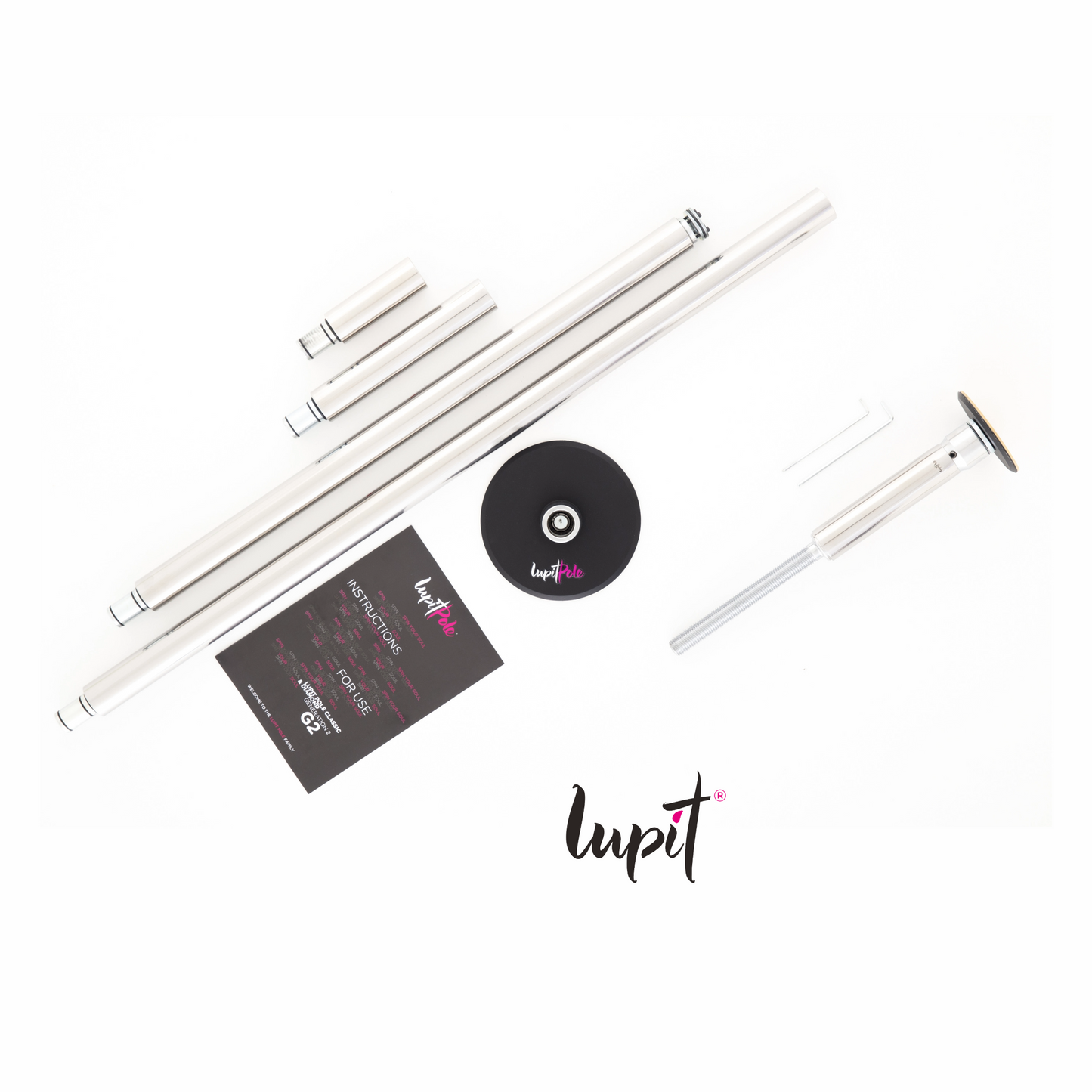 Lupit Pole Classic G2, Standard Lock, Chrome, 45mm