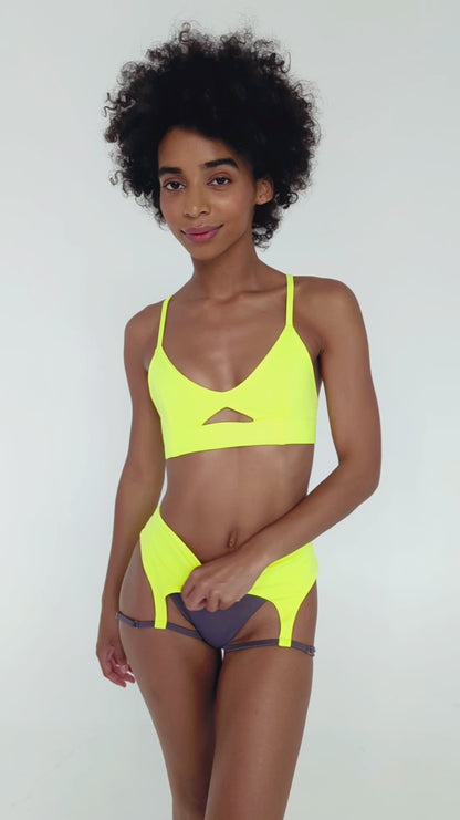 SWAY Carla Pole Top - Electric Yellow