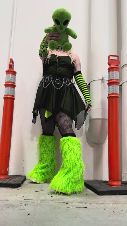 DemoniaCult Yeti - Faux Fur Boot Sleeves